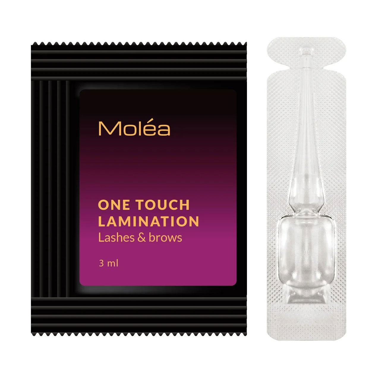 Набір для ламінування вій та брів Molea One Touch Monostep Lamination Mini Set (засіб для ламінування, 3 мл + доглядовий засіб, 3 мл)